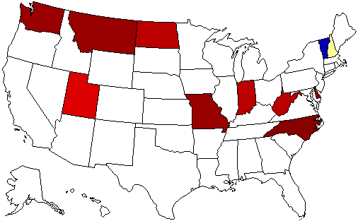 2020 Gubernatorial Endorsement Map