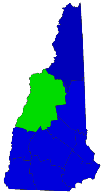 2024 Presidential Republican Primary - New Hampshire Election County Map