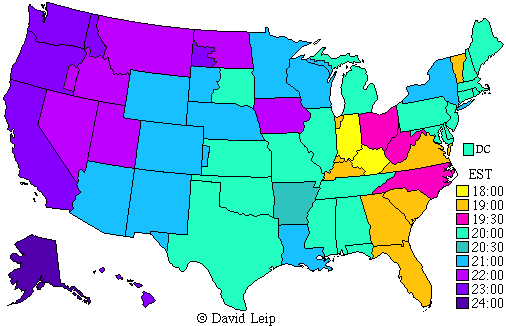 time zone map