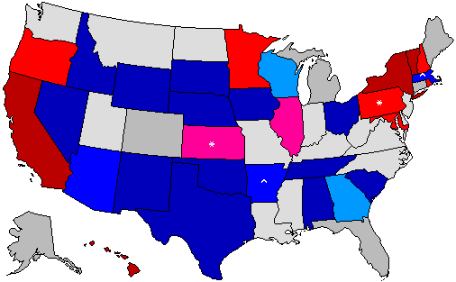 2014 Gubernatorial Polls Map