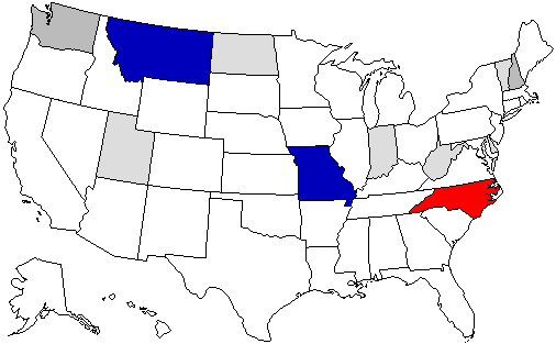 2024 Gubernatorial Polls Map