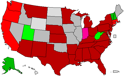 2016 Presidential Polls Map - Democratic Primary