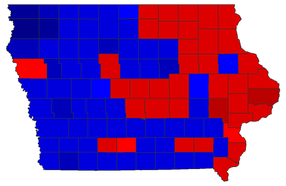 2012 Presidential General Election - Iowa Election County Map