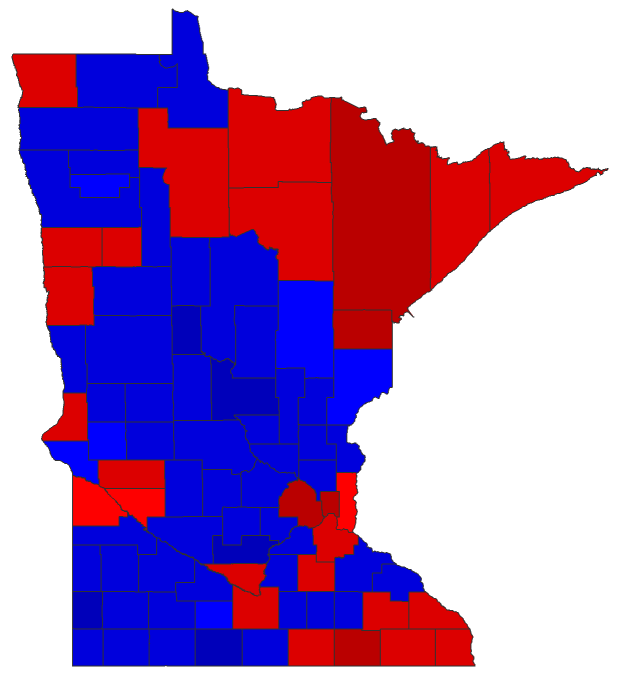 2012 Presidential General Election - Minnesota Election County Map