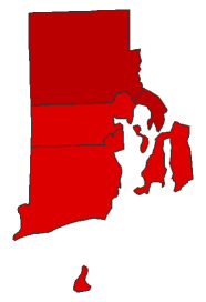 2012 Presidential General Election - Rhode Island Election County Map