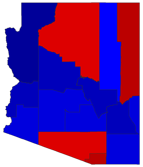 2014 Gubernatorial General Election - Arizona Election County Map