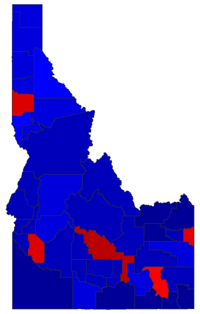 2014 Gubernatorial General Election - Idaho Election County Map