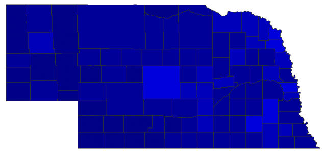 2014 Senatorial General Election - Nebraska Election County Map