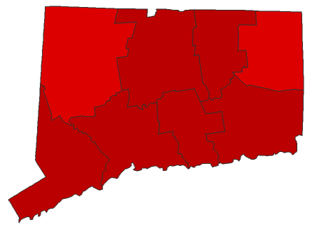 2016 Senatorial General Election - Connecticut Election County Map