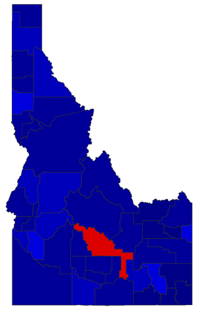 2016 Senatorial General Election - Idaho Election County Map
