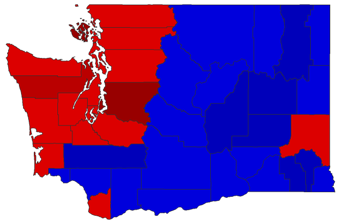 2016 Senatorial General Election - Washington Election County Map