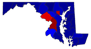 2018 Gubernatorial General Election - Maryland Election County Map