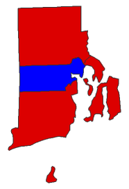 2018 Gubernatorial General Election - Rhode Island Election County Map