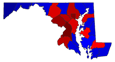 2018 Senatorial General Election - Maryland Election County Map