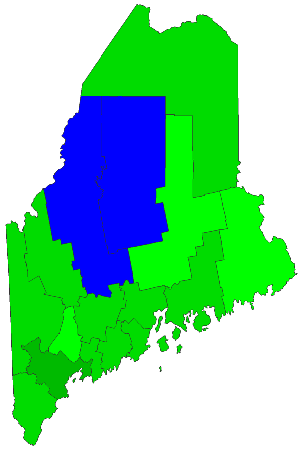 2018 Senatorial General Election - Maine Election County Map