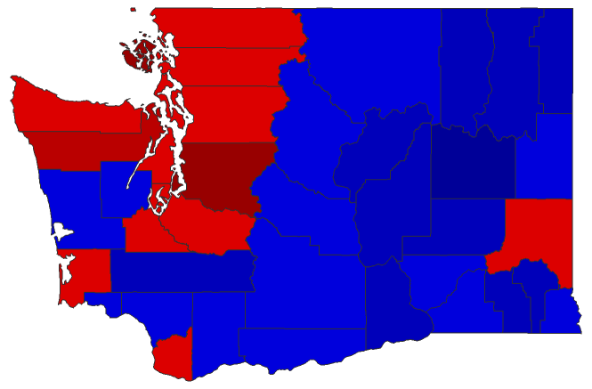 2018 Senatorial General Election - Washington Election County Map