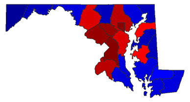 2020 Presidential General Election - Maryland Election County Map