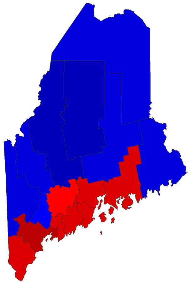 2020 Presidential General Election - Maine Election County Map