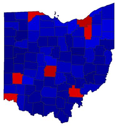 2020 Presidential General Election - Ohio Election County Map
