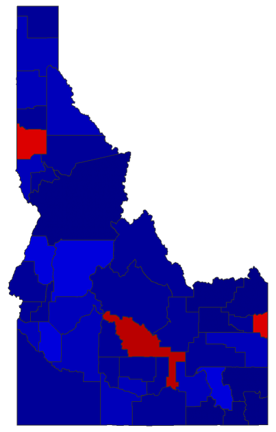 2020 Senatorial General Election - Idaho Election County Map