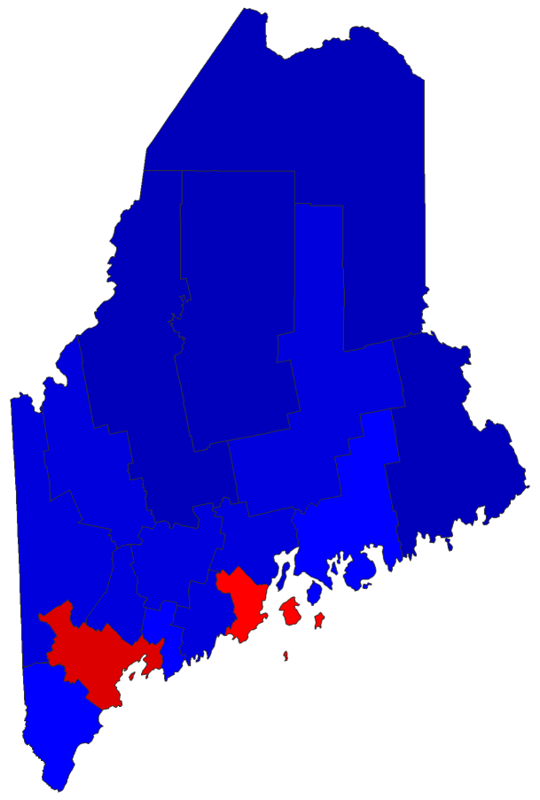 2020 Senatorial General Election - Maine Election County Map