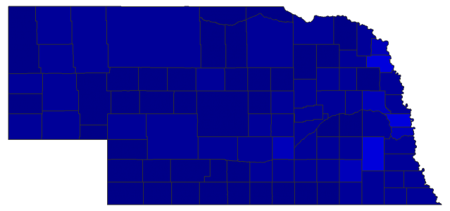 2020 Senatorial General Election - Nebraska Election County Map