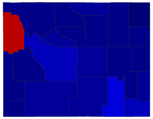 2020 Senatorial General Election - Wyoming Election County Map