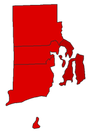 2022 Gubernatorial General Election - Rhode Island Election County Map