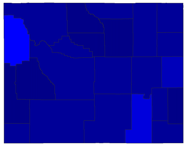 2022 Gubernatorial General Election - Wyoming Election County Map