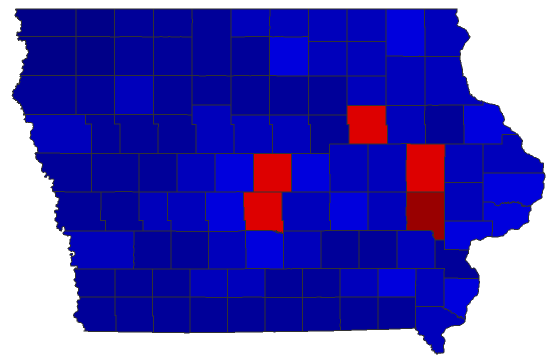 2022 Senatorial General Election - Iowa Election County Map
