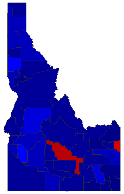 2022 Senatorial General Election - Idaho Election County Map