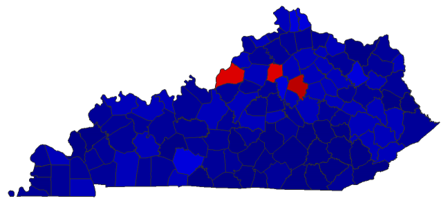 2022 Senatorial General Election - Kentucky Election County Map