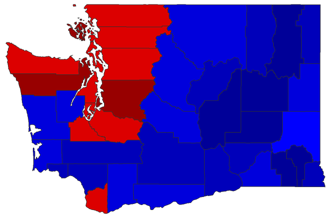2022 Senatorial General Election - Washington Election County Map