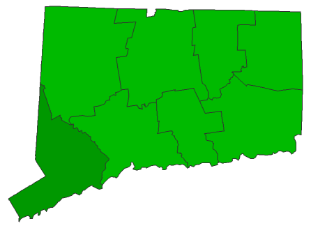 2012 Presidential Republican Primary - Connecticut Election County Map