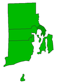 2012 Presidential Republican Primary - Rhode Island Election County Map