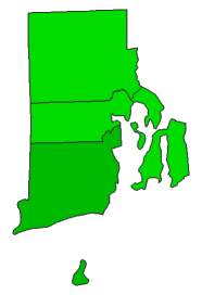 2016 Presidential Democratic Primary - Rhode Island Election County Map
