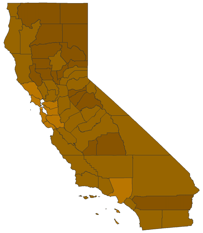 2016 Presidential Republican Primary - California Election County Map