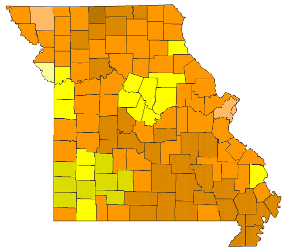 2016 Presidential Republican Primary - Missouri Election County Map