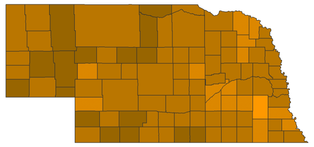 2016 Presidential Republican Primary - Nebraska Election County Map