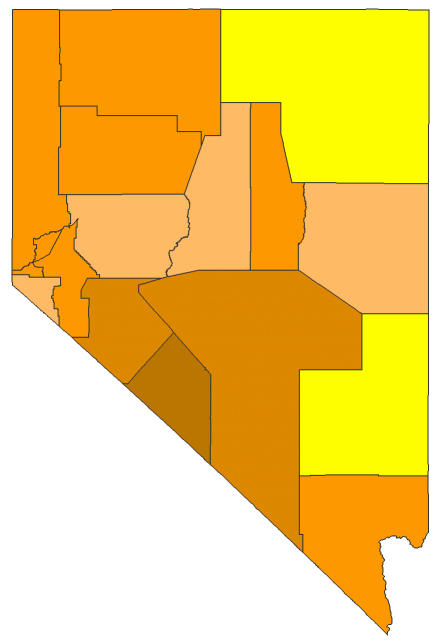 2016 Presidential Republican Caucus - Nevada Election County Map
