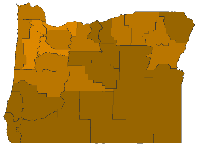 2016 Presidential Republican Primary - Oregon Election County Map