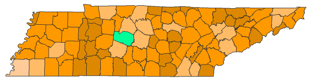 2016 Presidential Republican Primary - Tennessee Election County Map