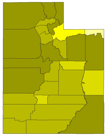 2016 Presidential Republican Caucus - Utah Election County Map