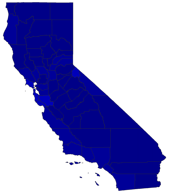 2024 Presidential Republican Primary - California Election County Map