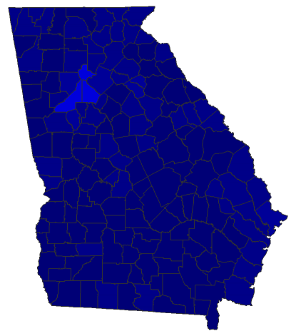 2024 Presidential Republican Primary - Georgia Election County Map