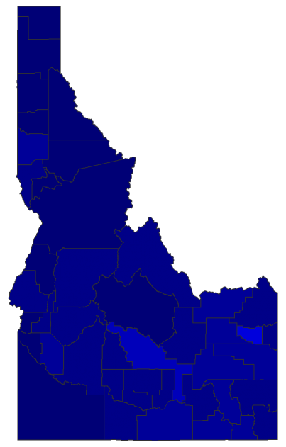 2024 Presidential Republican Caucus - Idaho Election County Map