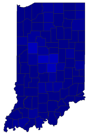 2024 Presidential Republican Primary - Indiana Election County Map