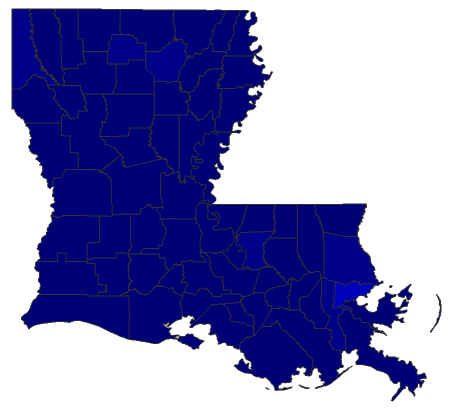 2024 Presidential Republican Primary - Louisiana Election County Map