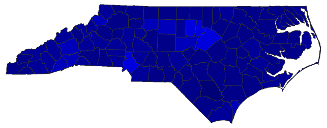 2024 Presidential Republican Primary - North Carolina Election County Map