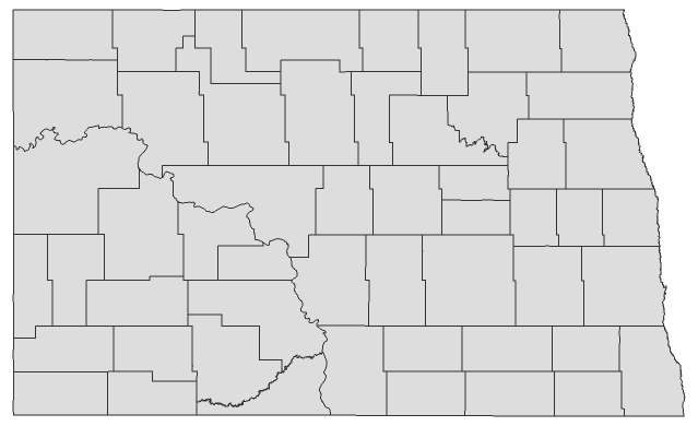 2024 Presidential Republican Caucus - North Dakota Election County Map
